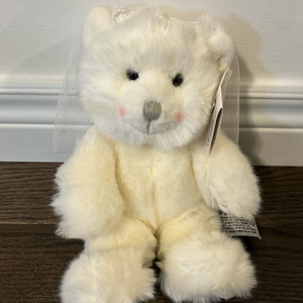 RUSS white lace & promises bride teddy bear